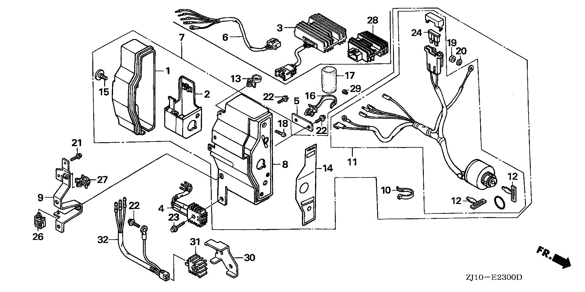 Parts for Engines GX GX620 GX620 QAB GCAD-1000001-1999999 CONTROL BOX ...